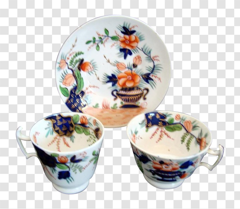 Coffee Cup Saucer Porcelain Teacup Bone China - Hand Painted Transparent PNG