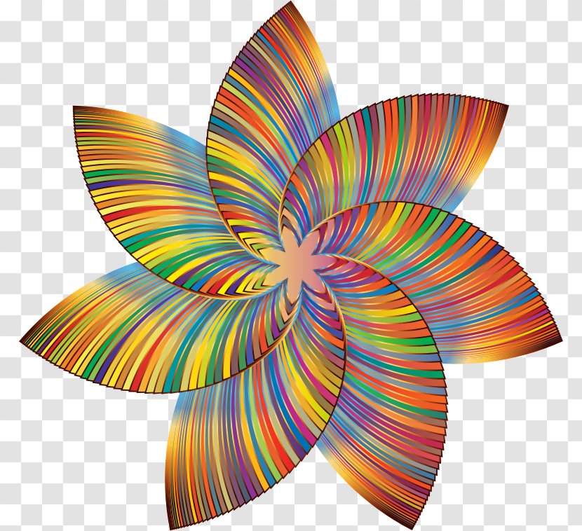 Line Art Color Flower Clip - Decorative Arts - Gold Transparent PNG
