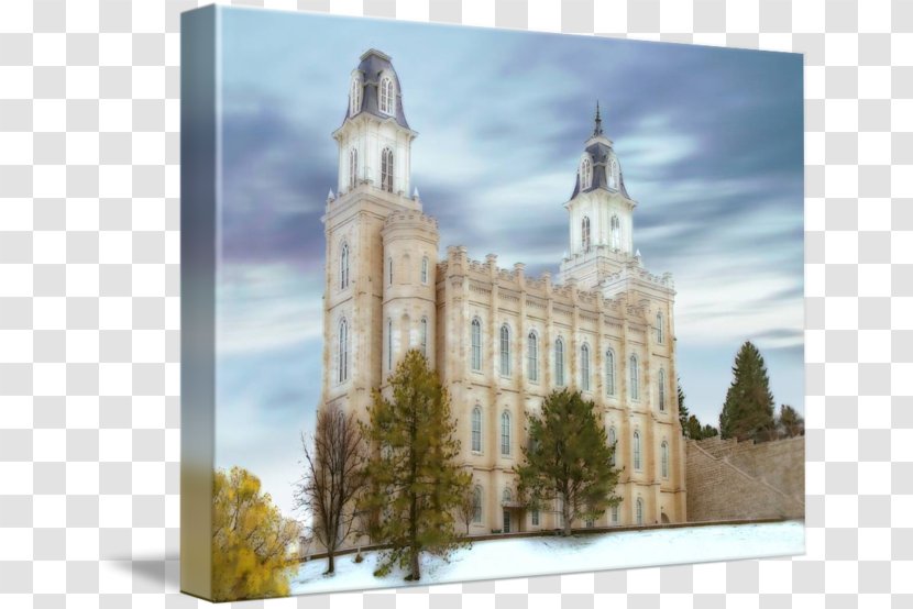 Manti Utah Temple Cathedral Middle Ages Gallery Wrap - Canvas Transparent PNG
