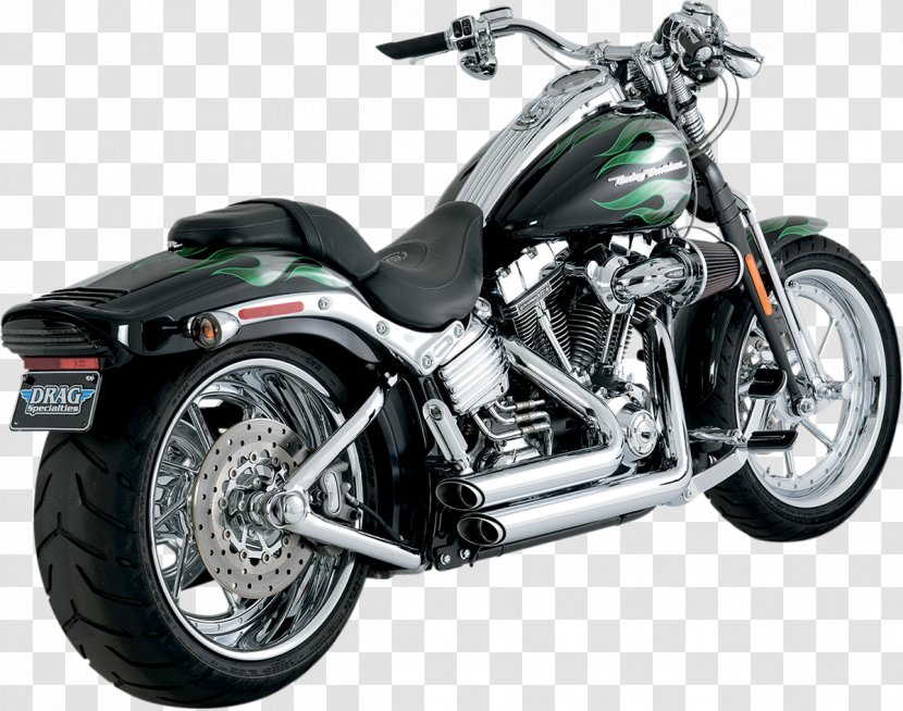 Exhaust System Car Tire Harley-Davidson Motorcycle - Spoke - Harleydavidson Flstf Fat Boy Transparent PNG