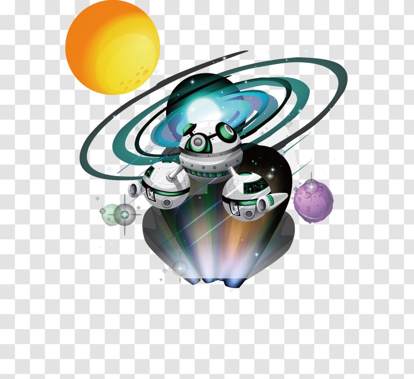 Outer Space Extraterrestrial Life Universe - Cartoon Spaceship Transparent PNG