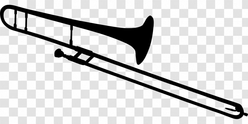 Trombone Silhouette Musical Instruments Clip Art - Cartoon Transparent PNG