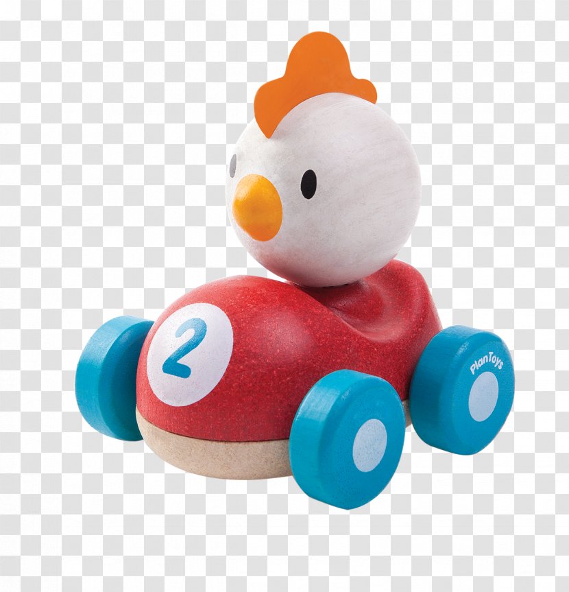 Chicken Plan Toys Child Model Car - Natural Rubber Transparent PNG