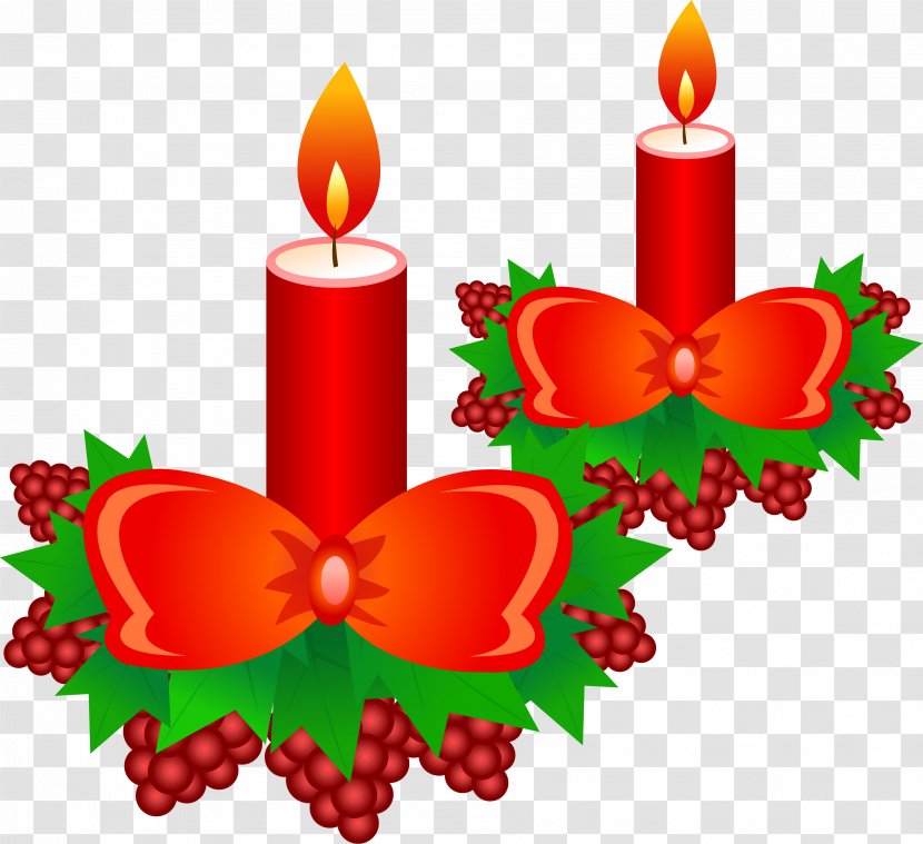 Christmas Desktop Wallpaper Clip Art - Orange - Candles Transparent PNG