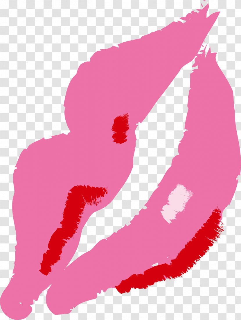 Kiss Computer File - Silhouette - Pink Vector Marks Transparent PNG