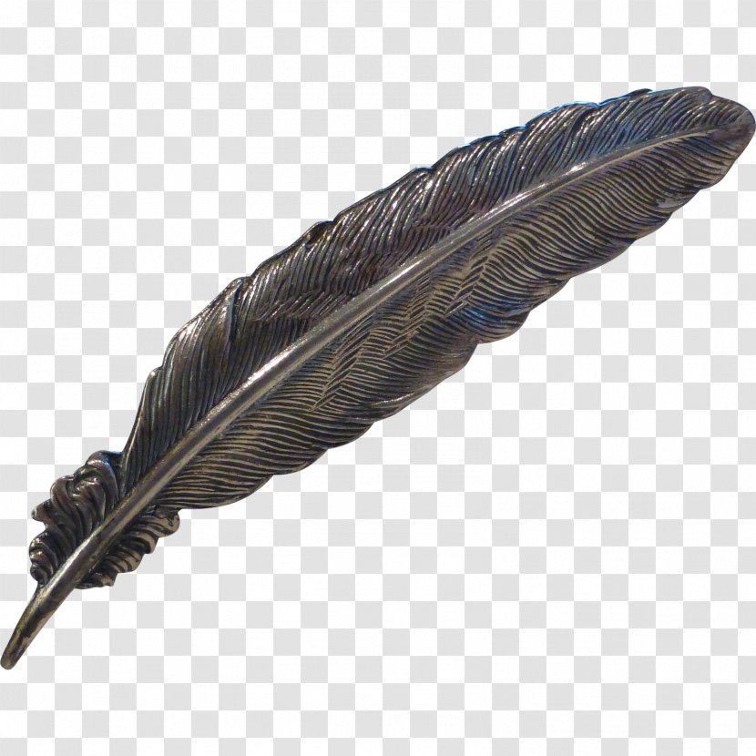Feather Brooch Sterling Silver Pin - Gemstone - Feathers Transparent PNG