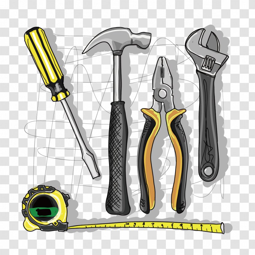 Hand Tool Drawing Clip Art - Pliers - Vector Repair Tools Transparent PNG