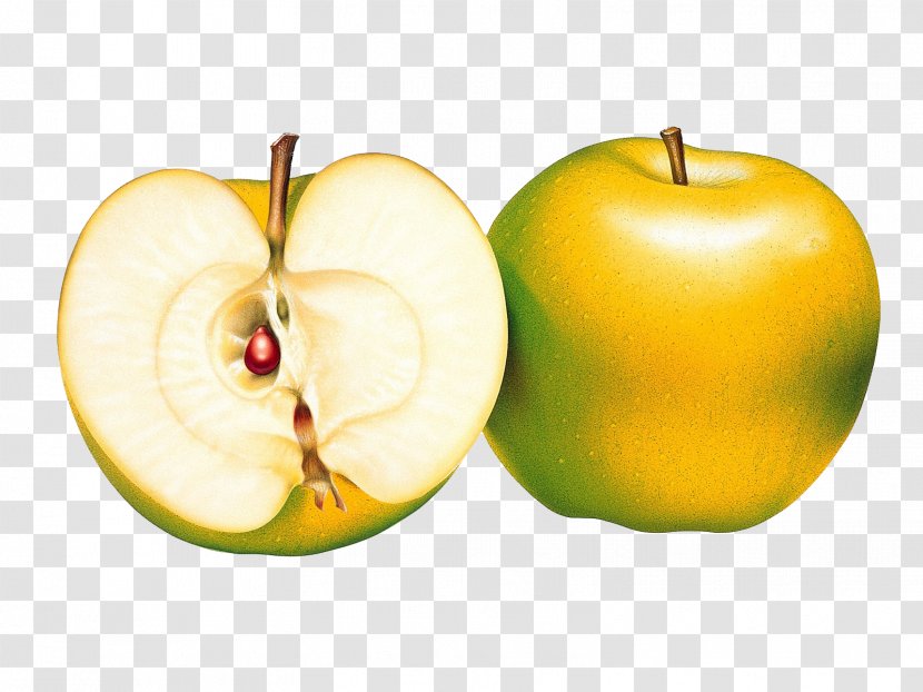 Apple Fraction Image File Formats Clip Art - Yellow And Green Apples Transparent PNG