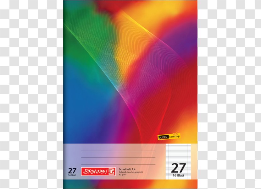 Standard Paper Size Exercise Book Stationery Ruled - School - Light Transparent PNG