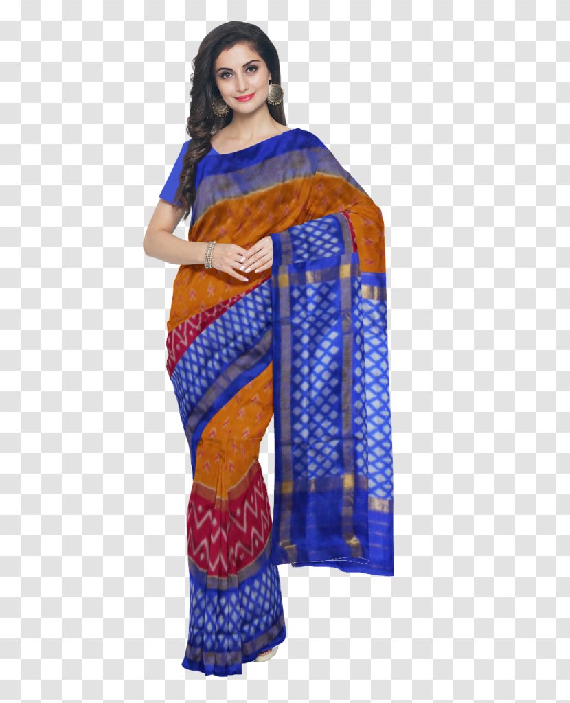 Gadwal Sari Silk Ikat Pochampally Saree - Art - Handloom Transparent PNG