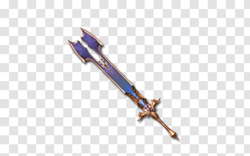 Sword Gram Weapon Granblue Fantasy Spear - Saber Of Black - Ddo Blue Flame Transparent PNG