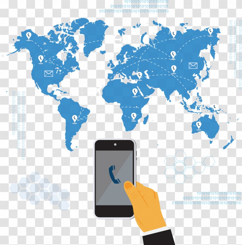 Globe World Map Vector - Brand - And Phone Transparent PNG