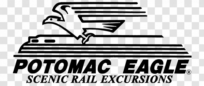 Potomac Eagle Scenic Railroad Train Drive Logo - Monochrome Transparent PNG