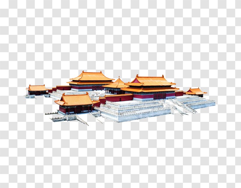 Forbidden City National Palace Museum Architecture - Orange - Figure 3d Transparent PNG