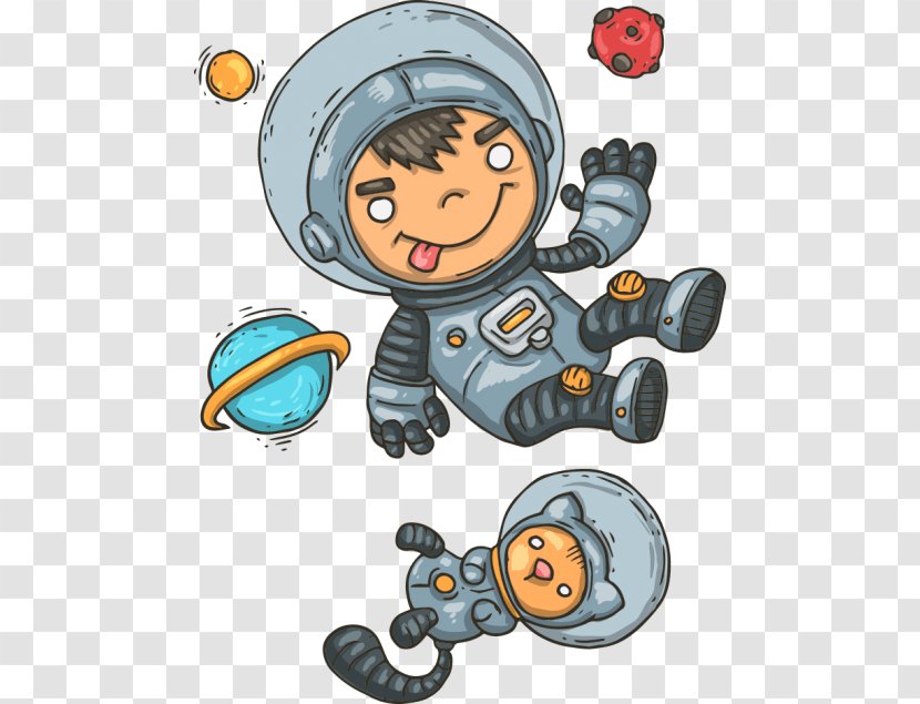 Astronaut Outer Space Suit Clip Art - Fictional Character Transparent PNG