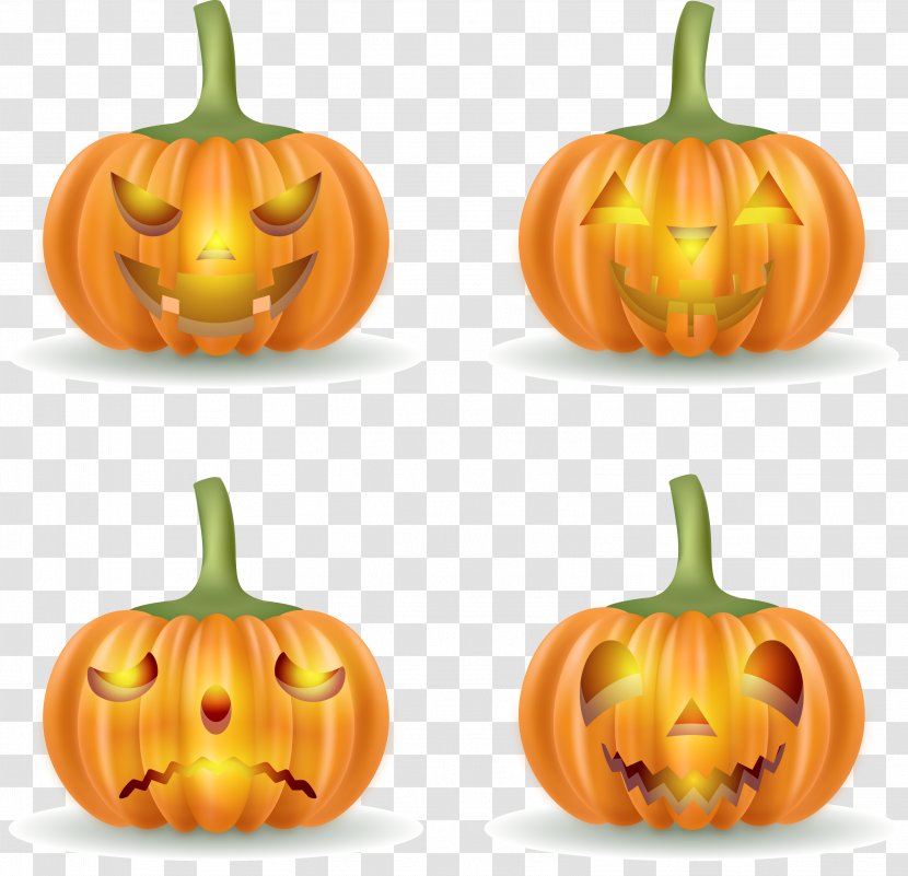 Jack-o-lantern Halloween Pumpkin Calabaza - Food - Horror Vector Transparent PNG