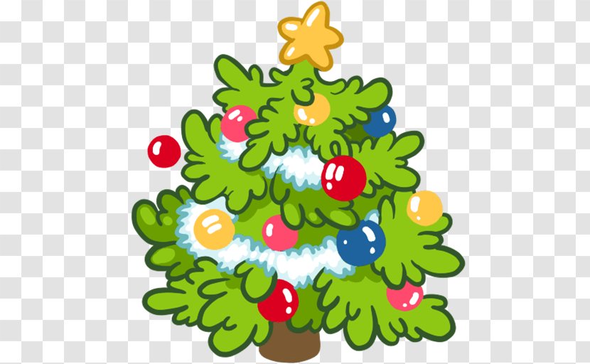 Christmas Tree Sticker Telegram VKontakte Clip Art - Artwork Transparent PNG