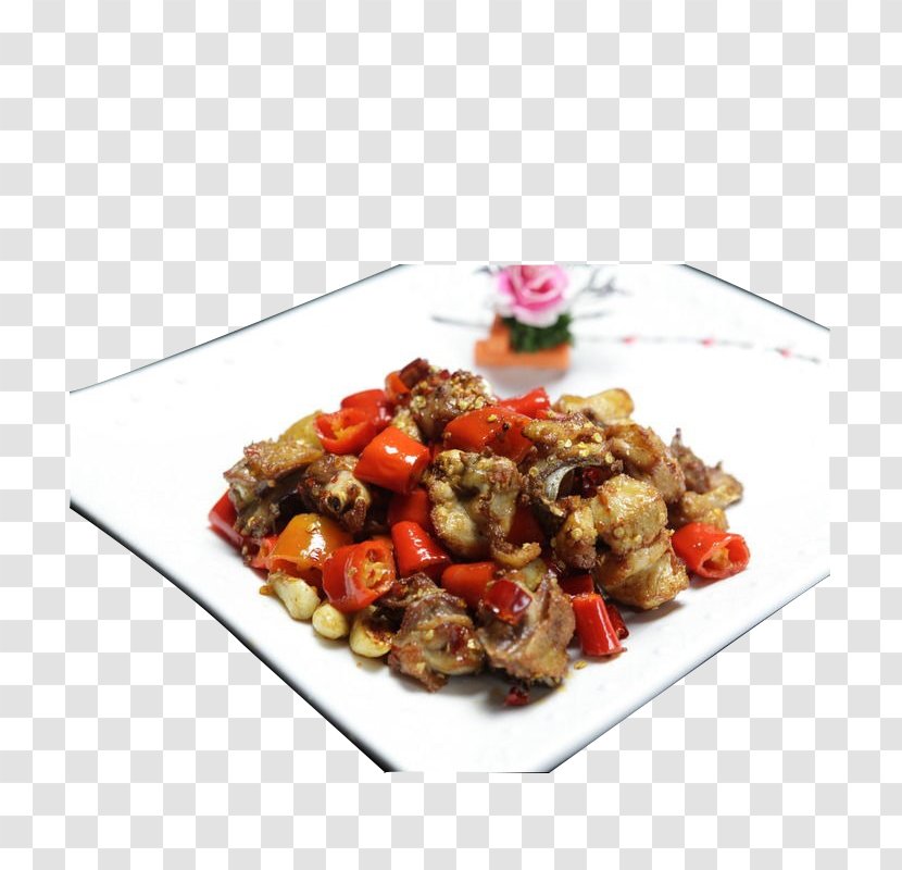 Laziji Fried Chicken Vegetarian Cuisine Dish - Spicy Stir-fried Transparent PNG