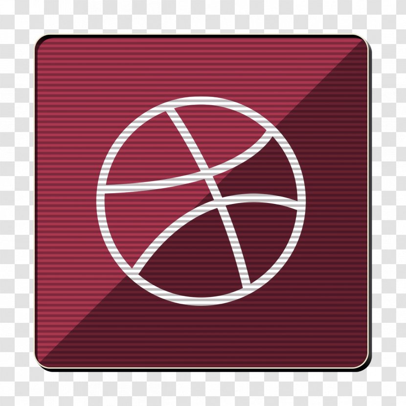 Dribbble Icon Gloss Media - Maroon - Rectangle Magenta Transparent PNG