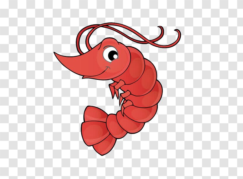Lobster Caridean Shrimp Drawing Clip Art Cartoon - Red Crawfish Transparent PNG