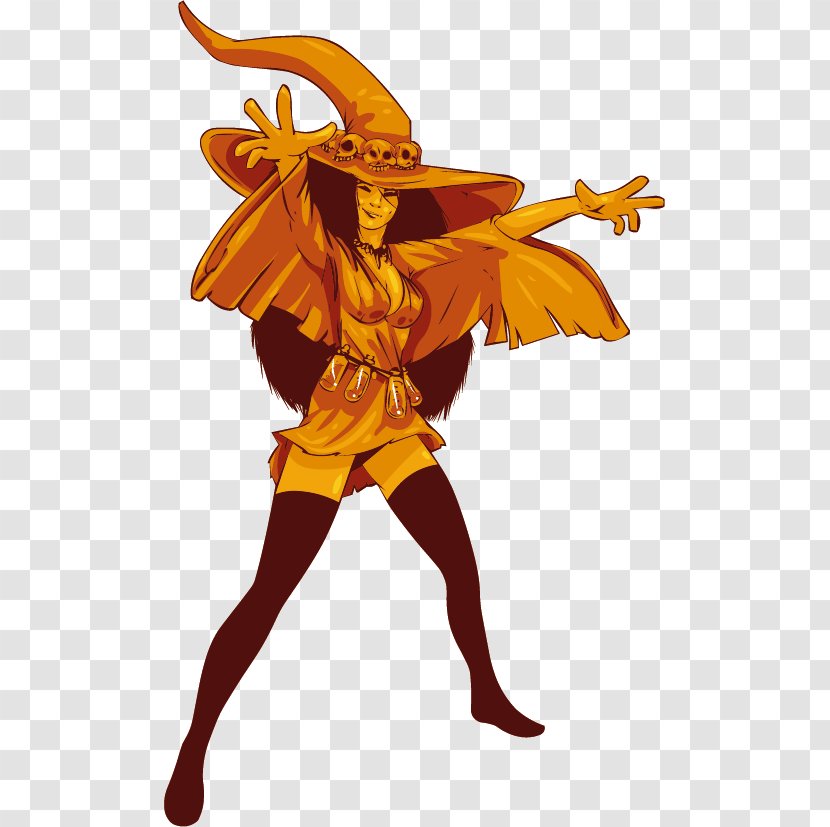 Witchcraft Halloween Boszorkxe1ny - Yellow - Witch Is Magic Transparent PNG