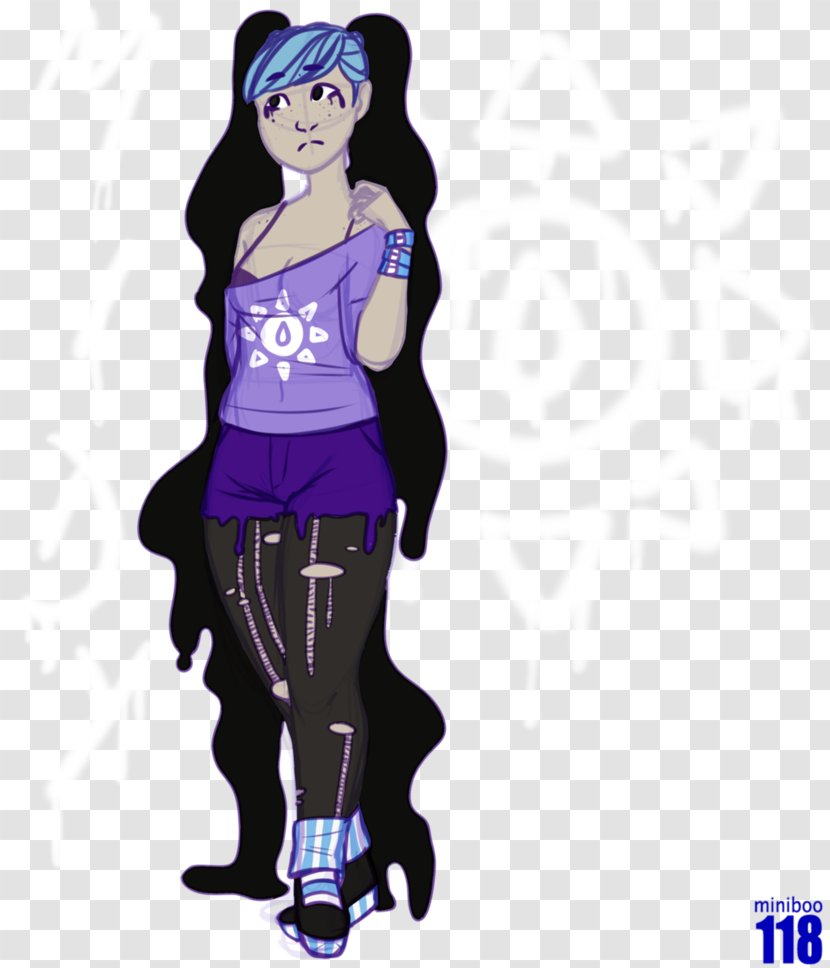 Cartoon Fan Art Drawing - Purple - Ootd Transparent PNG