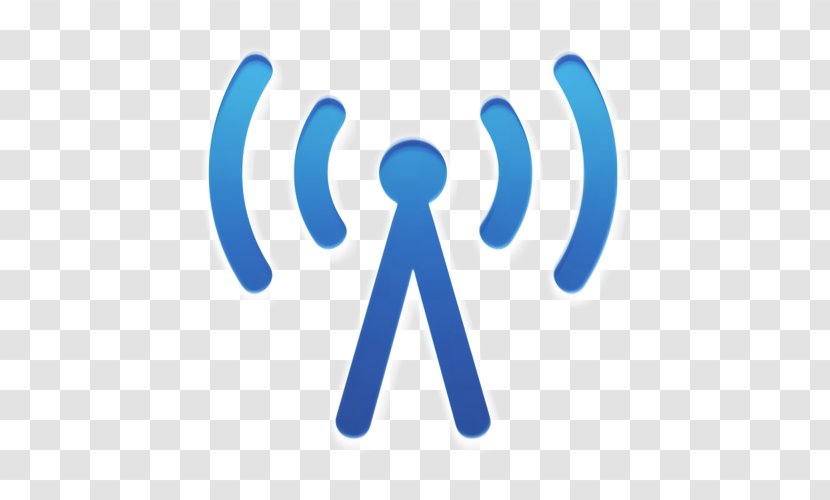 Antenna Icon Radio - Electric Blue Logo Transparent PNG