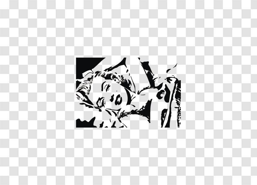 Marilyn Forever Blonde Wall Decal White Dress Of Monroe Stencil - Monochrome - Design Transparent PNG
