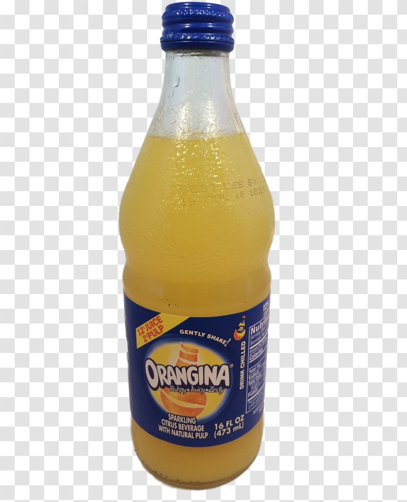 Orange Drink Soft Glass Bottle Orangina - Citrus Transparent PNG