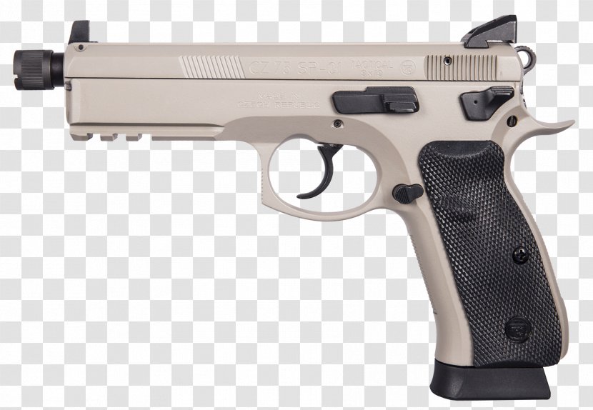 CZ 75 SP-01手枪 Firearm 9×19mm Parabellum Česká Zbrojovka Uherský Brod - 919mm - Weapon Transparent PNG