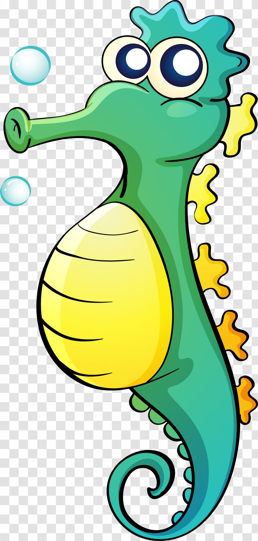 Seahorse Clip Art - Artwork - Cartoon Green Transparent PNG