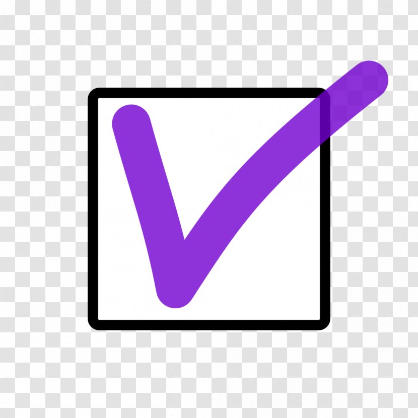 Checkbox Check Mark - Purple - Tick Transparent PNG