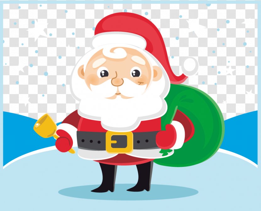 Santa Claus Cartoon Clip Art - Fictional Character - Vector Transparent PNG