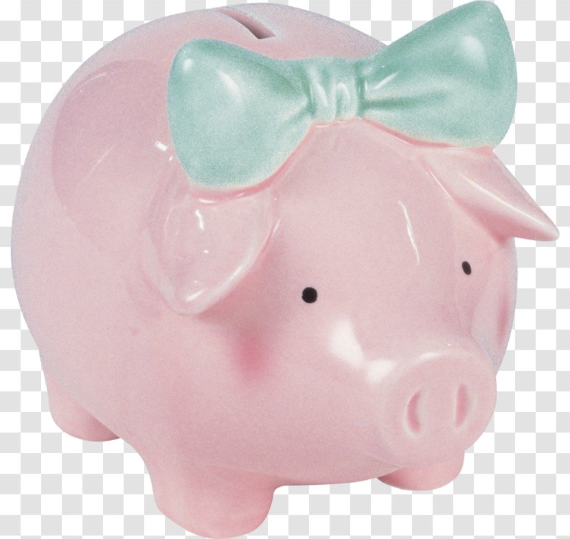 Plastic Piggy Bank Figurine Pink M Snout Transparent PNG