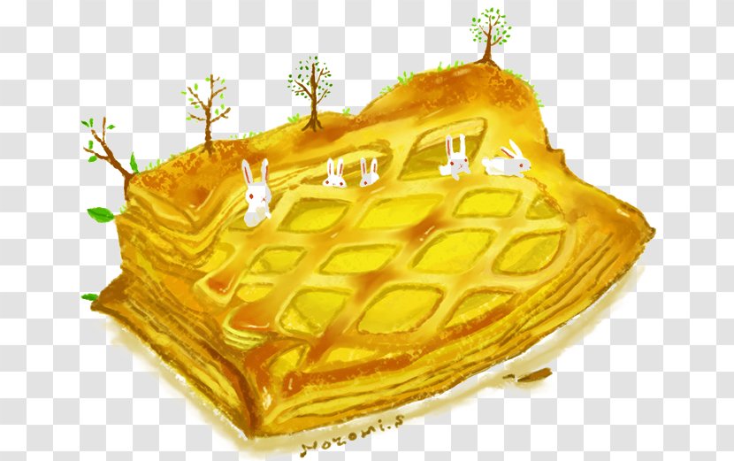 Food Drawing Illustration - Yellow - Cake Transparent PNG