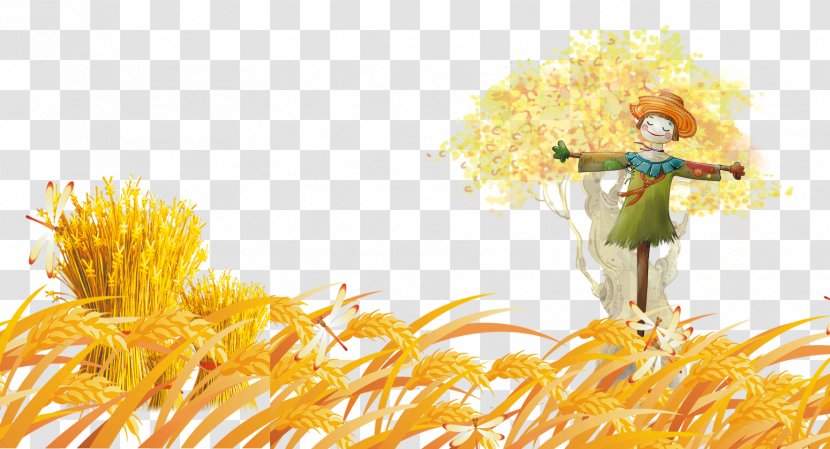 Autumn Poster - Commodity - Wheat Sequence Scarecrow Transparent PNG