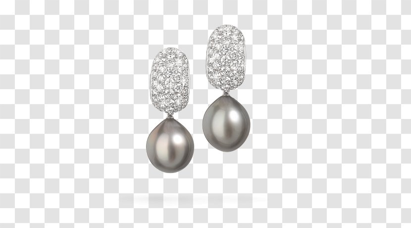 Earring Silver Body Jewellery Diamond - Tahitian Pearls For Men Transparent PNG