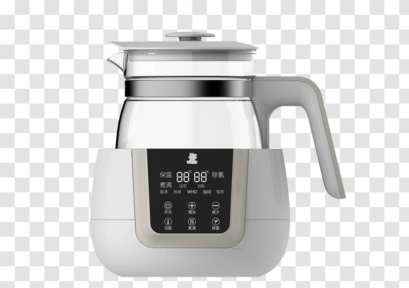 China Milk Coffee Thermostat Kettle - Jug - Small Baixiong Heng Wen Stressed Transparent PNG