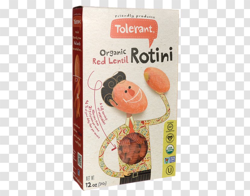 Organic Food Pasta Lentil Rotini Penne - Vegetarian - Red Transparent PNG