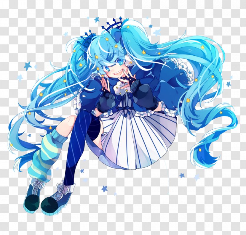 Vocaloid Hatsune Miku Rendering - Watercolor Transparent PNG