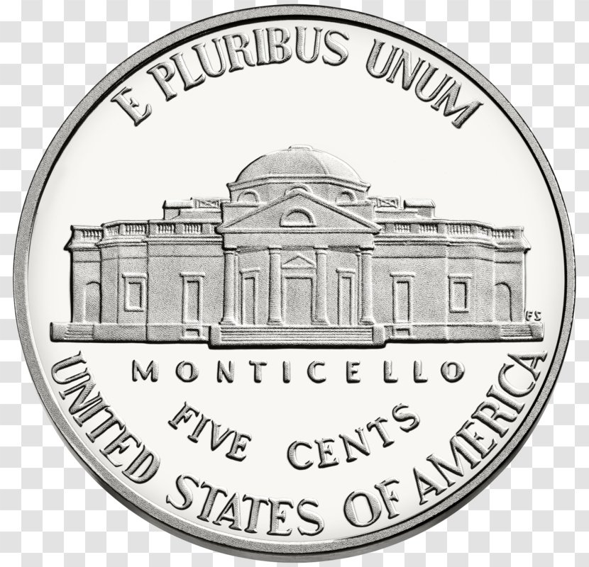 Philadelphia Mint Jefferson Nickel Buffalo Coin - Gold Transparent PNG