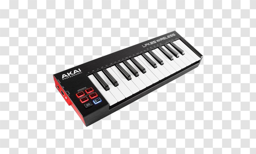 Computer Keyboard Akai Professional LPK25 MIDI Controllers - USB Transparent PNG