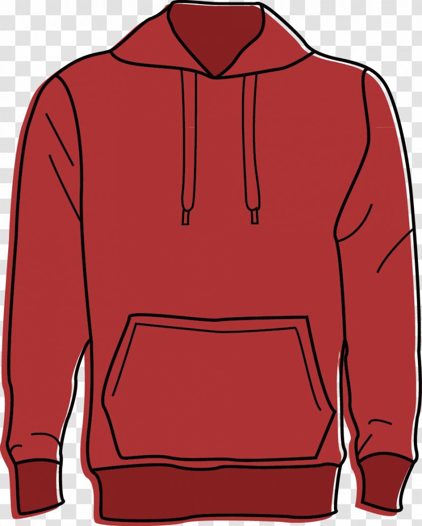 Red Hoodie Sweater Clothing - Outerwear - Men's Jacket Transparent PNG