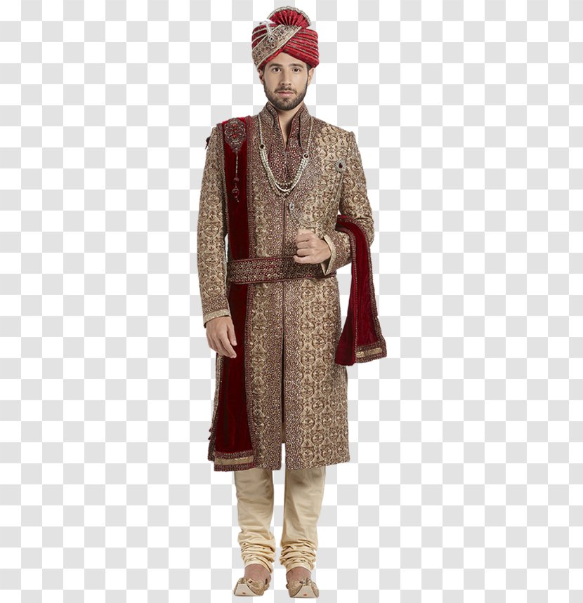 India Costume Clothing Sherwani Wedding Dress - Groom Transparent PNG