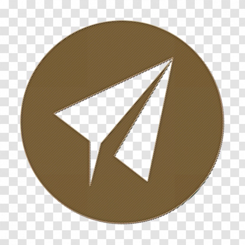 Messenger Icon Social Telegram - Logo - Beige Symbol Transparent PNG