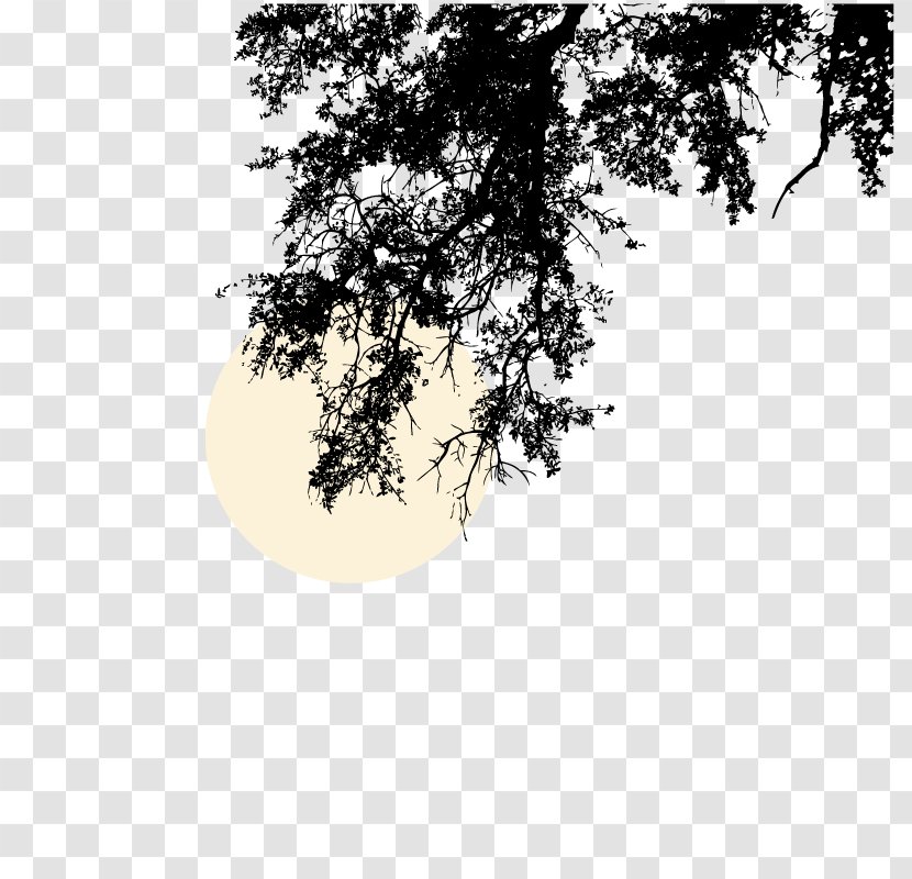 Deer Nature Wildlife Clip Art - Tree - Shadow,Branches Moon Transparent PNG