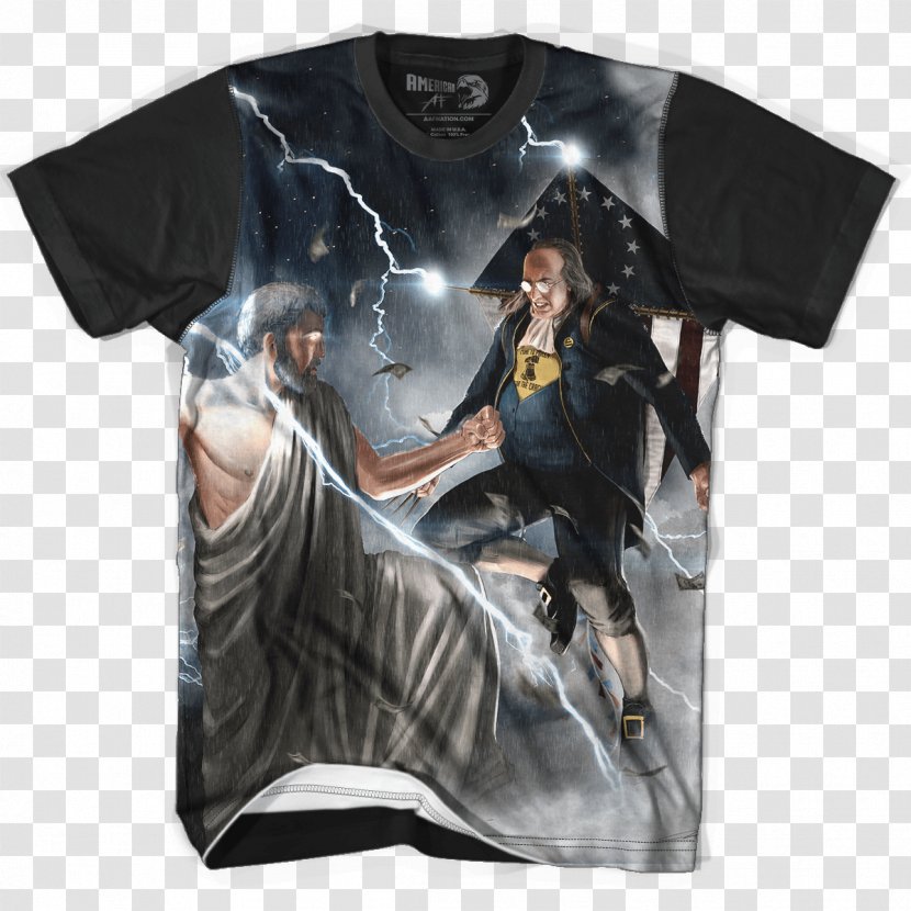 Printed T-shirt Screen Printing Clothing - Tshirt - Benjamin Franklin Transparent PNG