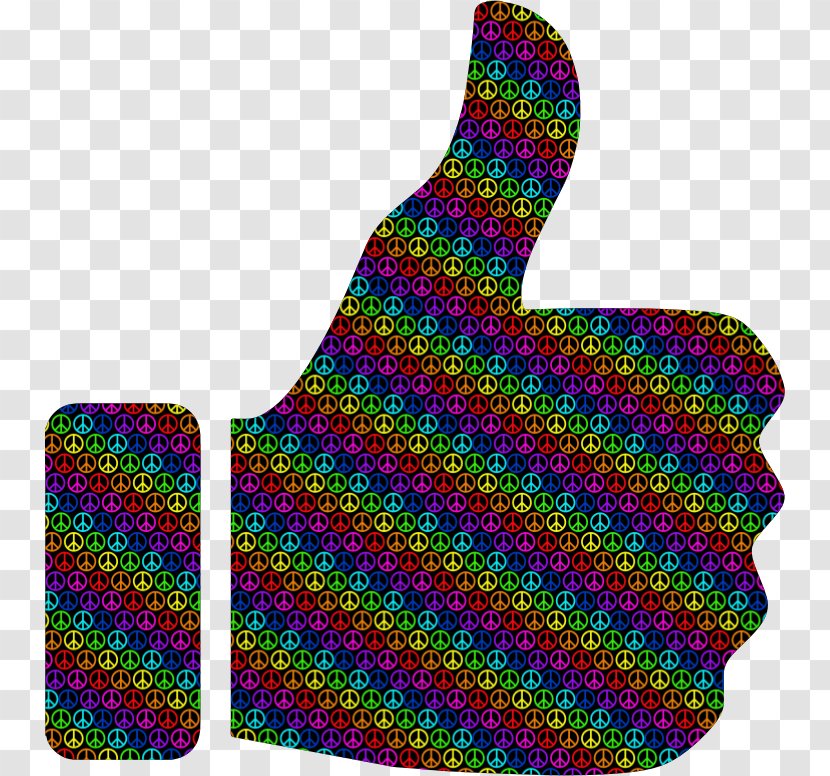 Thumb Signal Smiley Emoticon Clip Art - Colorful Pattern Transparent PNG