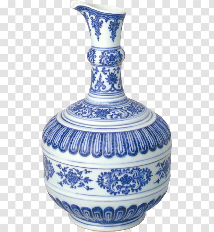 Blue And White Pottery Vase Porcelain Sotheby's Art - Chinese Ceramics Transparent PNG