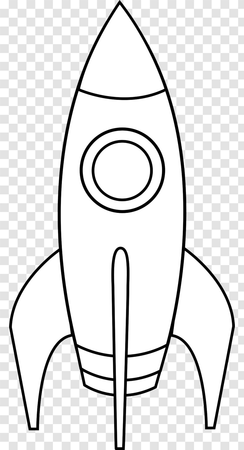 Rocket Spacecraft SpaceShipOne Black And White Clip Art Transparent PNG